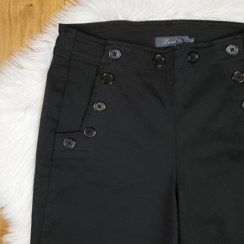 Anthro Level 99 Wide Leg Crop Sailor Pants - Picture 4 of 13